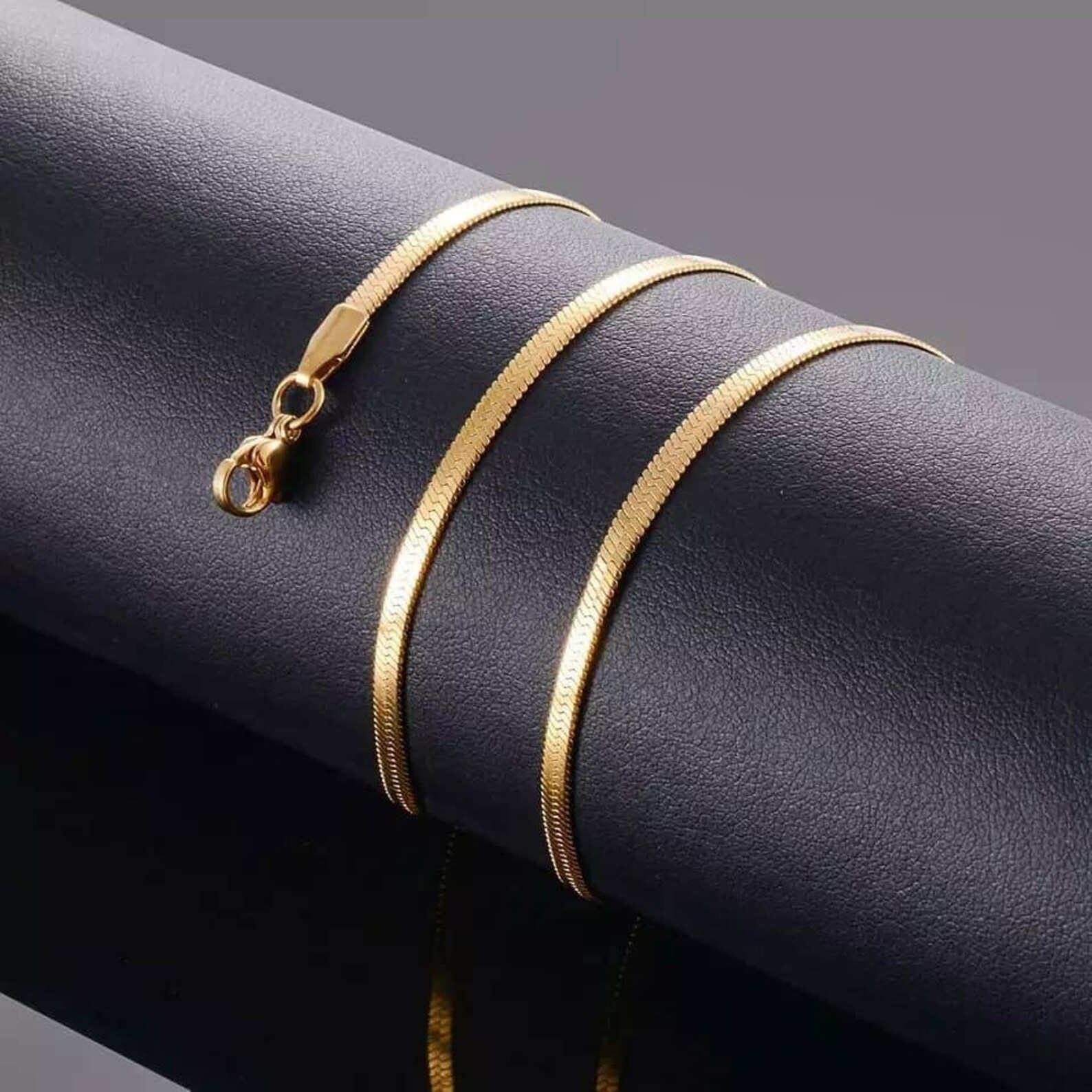 Gold Snake chain necklace for women and girls Etsy