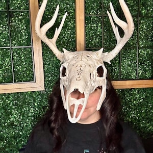 Deer Skull Mask Antler Mask Druid Mask Barbarian Mask Renaissance Fair Costume Shaman Mask