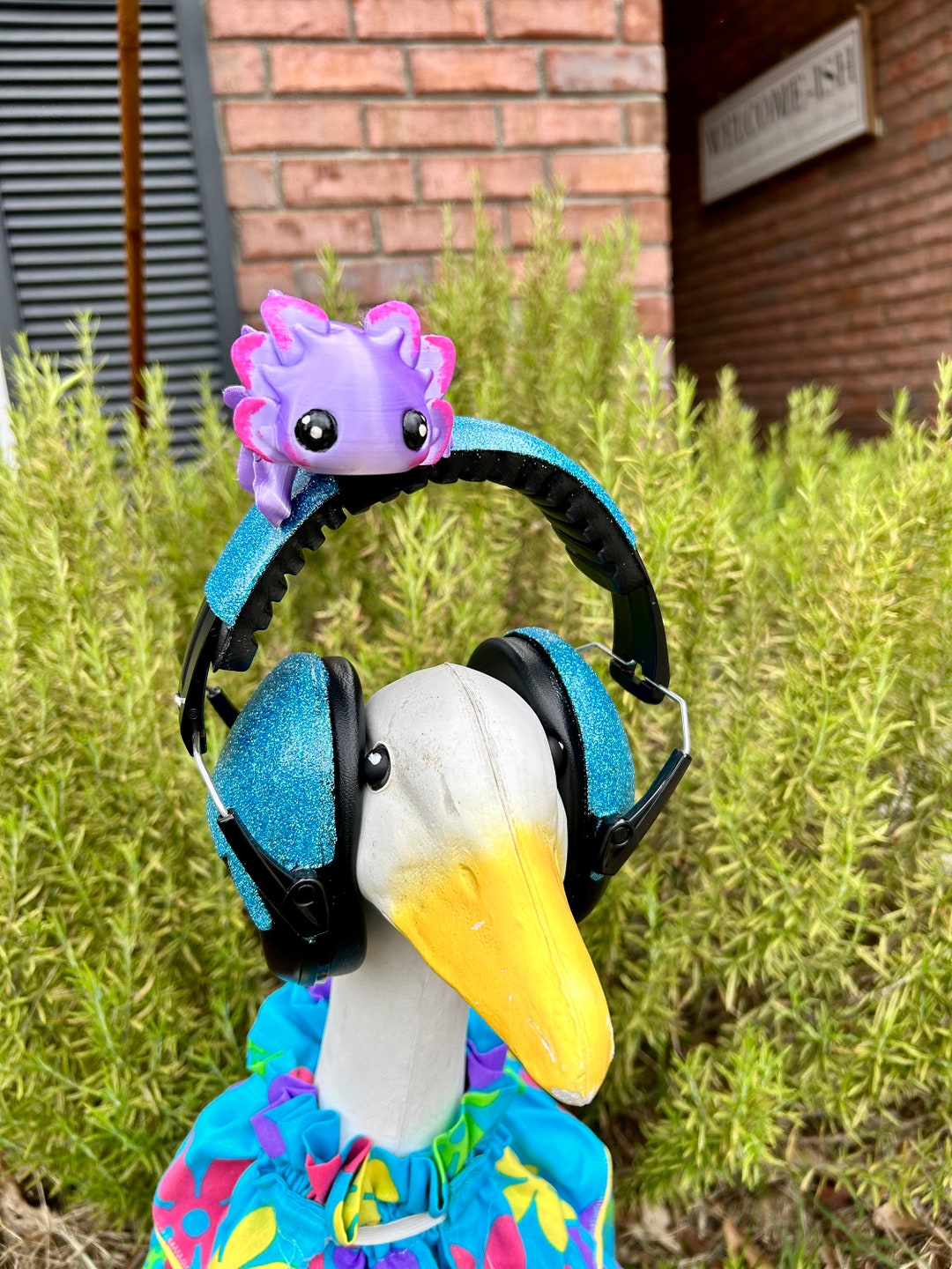 Axolotl Ear Muff Buddy, Noise Reducing Ear Muff Accessories
