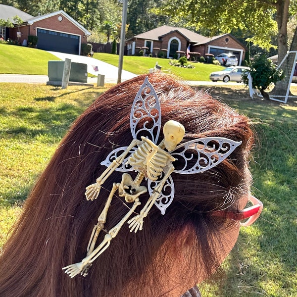 Dead Fairy Hair Clip Pixie Skeleton  Fairy Skeleton