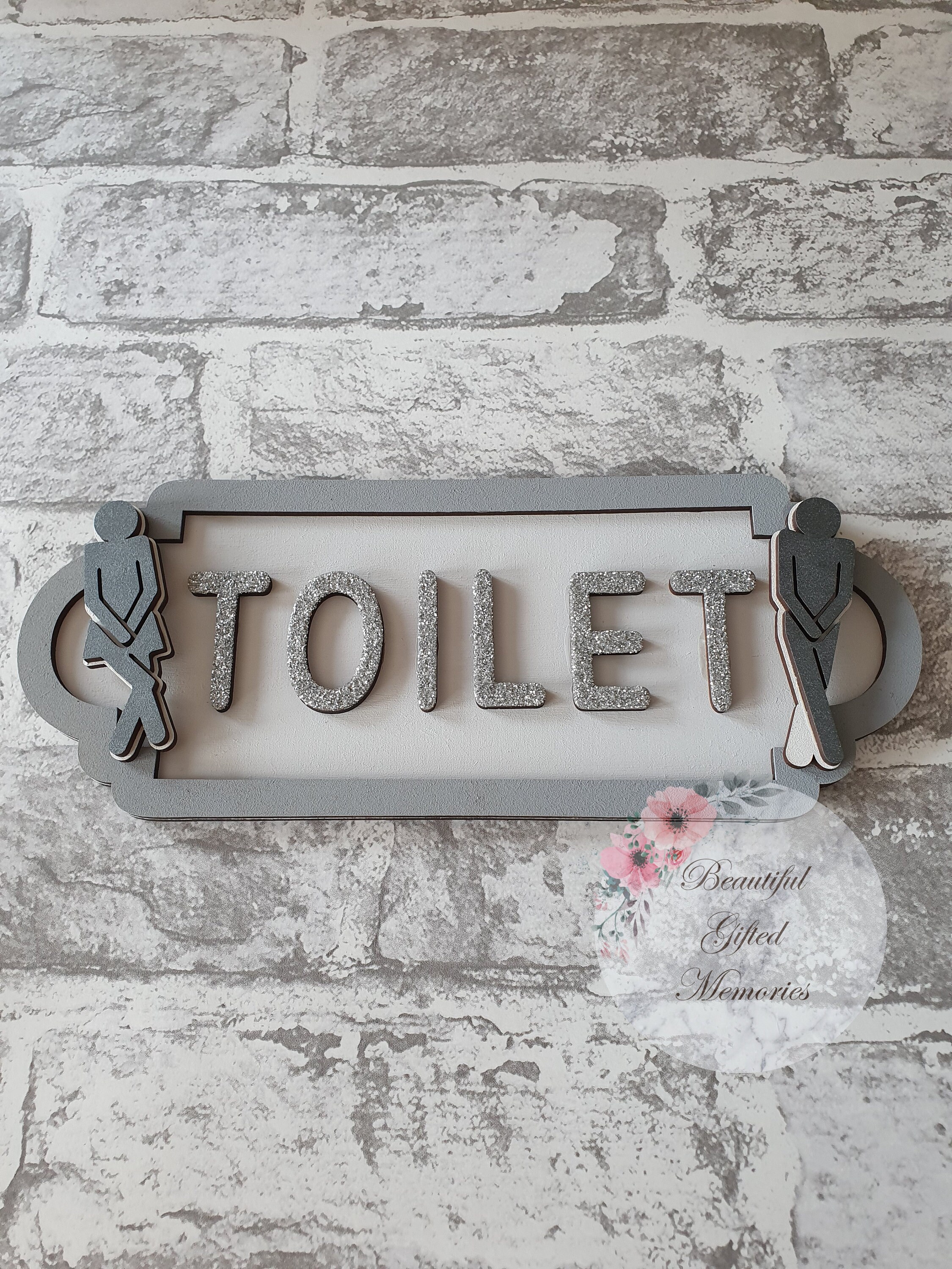 Toilet Door Sign Toilet Plaque Bathroom Lavatory Etsy UK