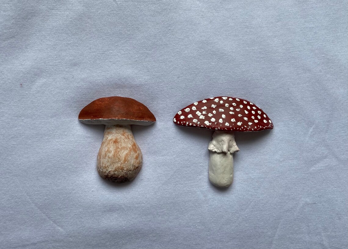 Cute Small Handmade Mushrooms Etsy
