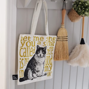 Cotton Fat Cat tote bag