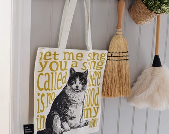 Cotton Fat Cat tote bag