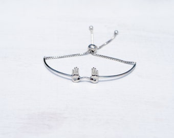 Silver "U" Bangle