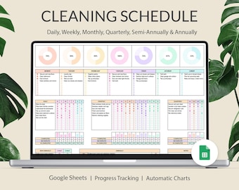 Ultimate Cleaning Checklist Spreadsheet, Cleaning Schedule Google Sheets, House Cleaning ToDo Checklist, Daily, Weekly, Monthly House Chores