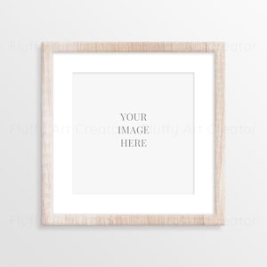 Square nordic picture frame, Wood picture frame, Scandinavian mockup, Square wood frame, Mockup frame,  12x12, Square photo frame, Wall art