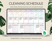 Ultimate Cleaning Checklist Spreadsheet, Cleaning Schedule Google Sheets, Deep Cleaning House Checklist, Daily, Weekly, Monthly House Chores