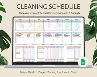 Ultimate Cleaning Checklist Spreadsheet, Cleaning Schedule Google Sheets, Deep Cleaning House Checklist, Daily, Weekly, Monthly House Chores