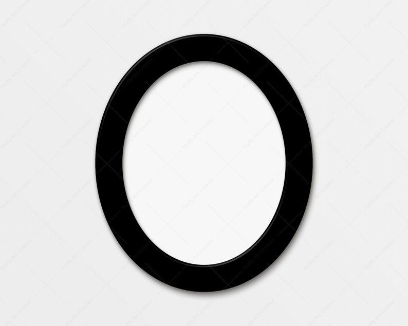 Oval Frame Mockup 8x10, Black Oval Picture Frame, Black Oval Wall Frame