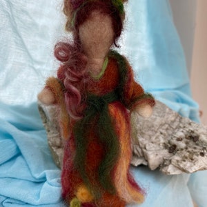 Needle Felted Fairy Waldorf Inspired Wool Felted Autumn Fairy