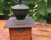Vintage, collector 39 s antique Zassenhaus Coffee Grinder (wood brass, Germany)