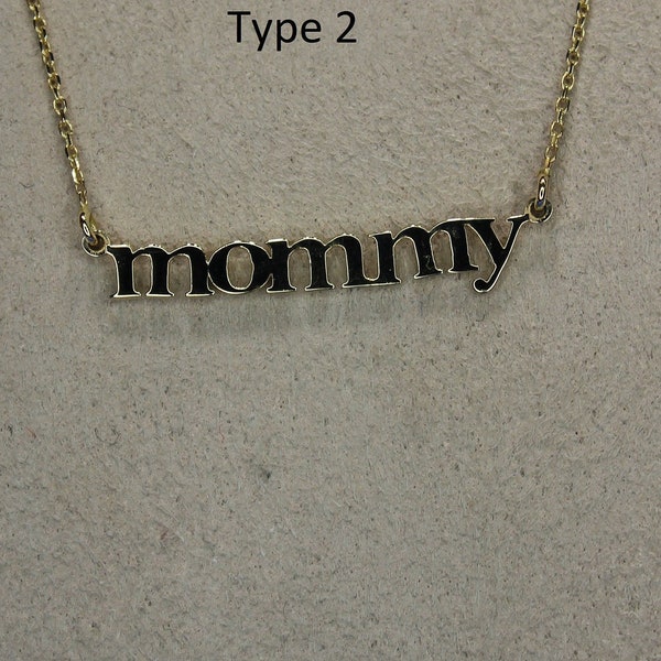 Mommy necklace white gold clearance