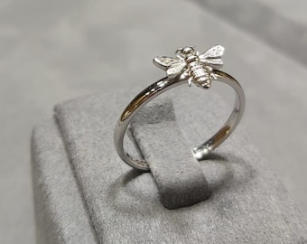 Honey Bee Ring, 14K Real Solid Gold Bee Ring, Great Gift For Your Honey..