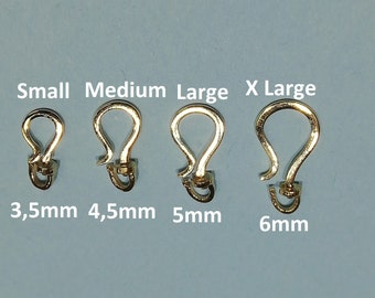18K 14K Echtgold Swivel S-Haken, Scharnierhaken Echtgoldhaken, Oval Link Lock Sprungring Bail EchtgoldEnhancer für Charms Anhänger