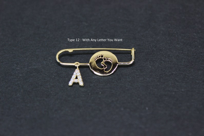 14K Solid Gold New Born Baby Pin Baby Brooch New Born Baby Etsy