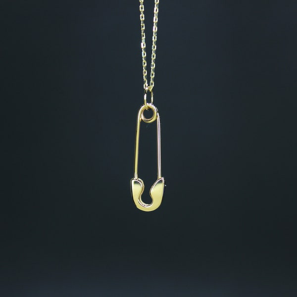 Safety Pin Pendant Necklace