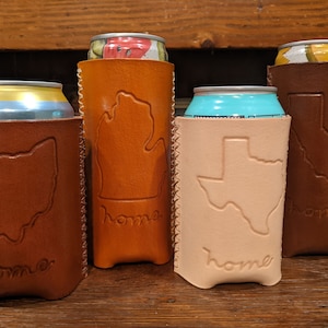 Chattanooga Leather Koozie - 12oz Regular or Skinny Cans – NativeMade™