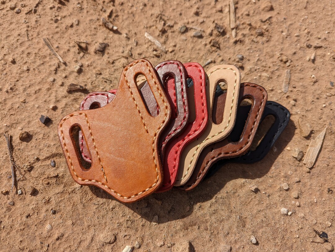 Handmade Leather Trapper Sheath. Trapper Knife Scabbard. Leather Knife