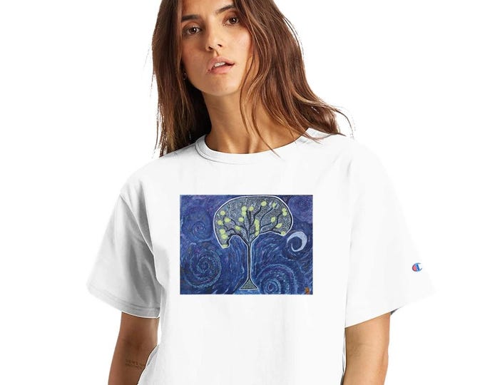 Women's Cropped Heritage Crewneck T-Shirt (Momentum)