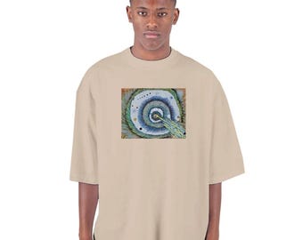 Unisex Oversized Drop-Shoulder Crewneck T-Shirt (Energy)