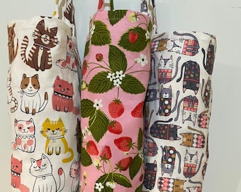 Porta bolsas de plástico de franela de algodón, porta bolsas de basura, bolsa de cocina hecha a mano, regalos únicos para ella, regalo del día de San Valentín, día de la madre