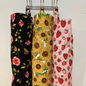 フランネルコットンのビニール袋ホルダー、ゴミ袋ホルダー、キッチンバッグ収納ハンドメイド、彼女へのユニークなギフト、バレンタインデーギフト、母の日