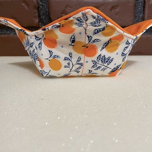 Microwavable bowl cozy reversible handmade, unique gift for her, kitchen decor, Christmas gift, Valentine&#39;s Day gift, Mother&#39;s Day gift