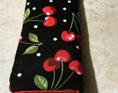 Insulated Iron Skillet Handle, Pan Handle Cover (handmade) Cherry