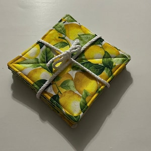Handmade Cotton Coaster/Reusable Coaster/Eco Friendly Coasters, unique gifts, Christmas decor, Valentine's Day gift, Mother's Day gift