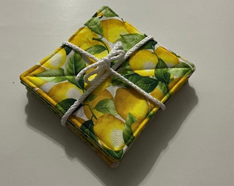 Sottobicchieri in cotone fatti a mano/sottobicchieri riutilizzabili/sottobicchieri ecologici, regali unici, decorazioni natalizie, regalo per San Valentino, regalo per la festa della mamma