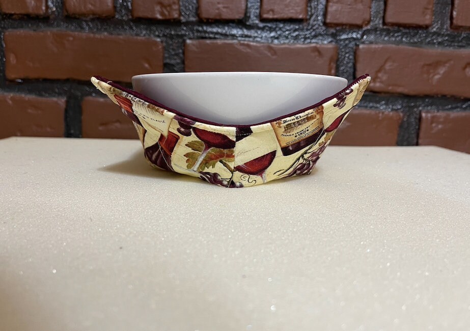Reversible Soup Bowl Cozy for up to 6 Bowl Pattern and Sewing Instruction  PDF Printable 
