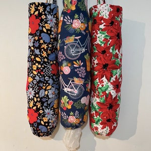 Porte-sac en plastique en flanelle de coton, porte-sac poubelle, rangement pour sac de cuisine fait main, cadeaux uniques pour elle, cadeau Saint-Valentin, fête des mères