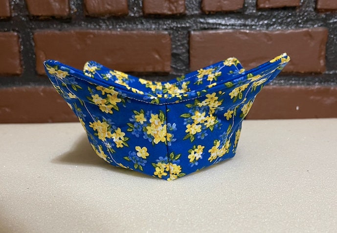 Microwavable bowl cozy reversible handmade, unique gift for her, kitchen decor, Christmas gift, Valentine's Day gift, Mother's Day gift