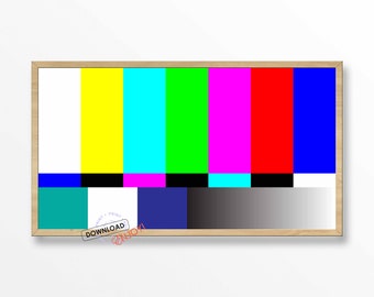 サムスンフレームテレビアート、フレームテレビアート、抽象的なテレビアート、レトロなテレビバー、古いテレビライン、信号なし、テレビ画面の不具合、古い90年代のテレビ、RGB、カラーバー