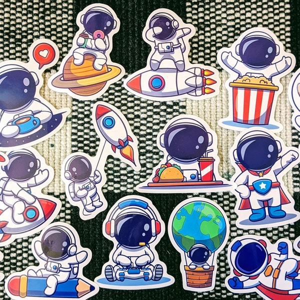 Space Astronaut Sticker 10 pieces Assorted Space Sticker for Kids Sticker Laptop Sticker Waterproof Vinyl Sticker Bottle Sticker Bundle