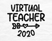 Virtual Teacher Svg Design, Teacher Shirt Svg, 2020 Teacher Ornament Svg File For Cricut, 2020 Teacher Cut File, Remote Learning Svg