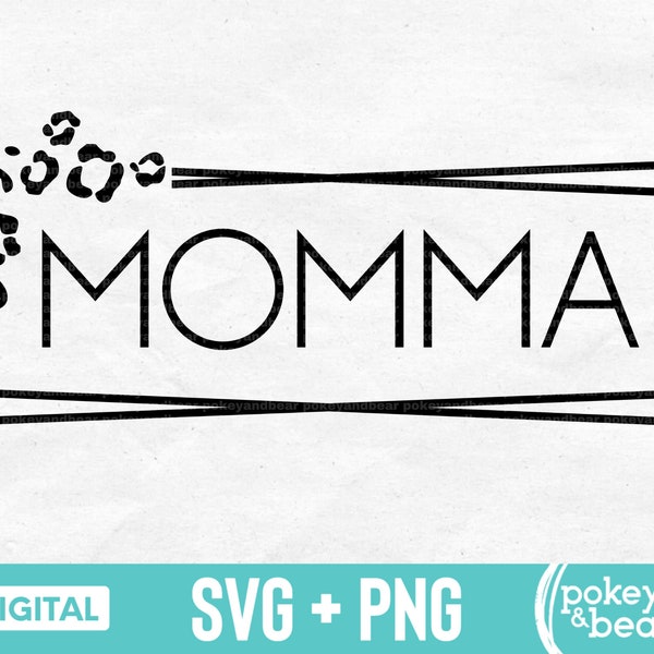 Leopard Momma Svg Cheetah Momma Png Mom Svg Mama Square Svg Momma Shirt Svg Mother's Day Svg Cut File Sublimation Design Download