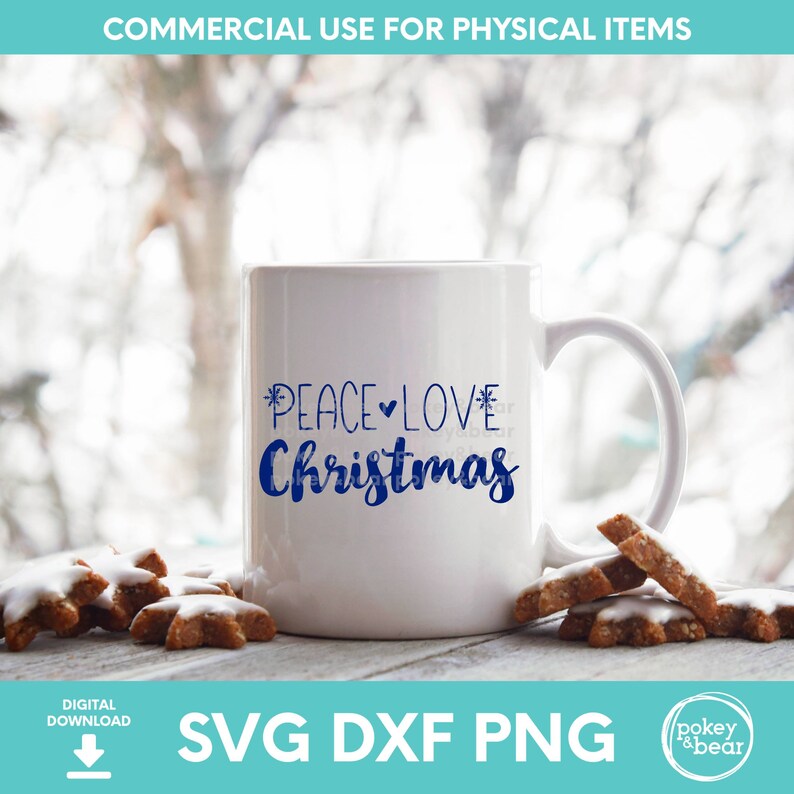 Download Peace Love Christmas Svg Holiday Saying Svg Christmas ...