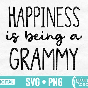Felicidade é ser uma vovó SVG Camiseta SVG do Grammy Design SVG para o Dia das Mães Avó SVG Arquivos SVG para Cricut Design de Camiseta SVG do Grammy