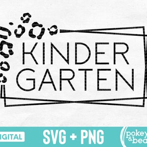 Leopard Kindergarten Svg Cut File Cheetah Kindergarten Png Sublimation Design Kindergarten Teacher Shirt Svg