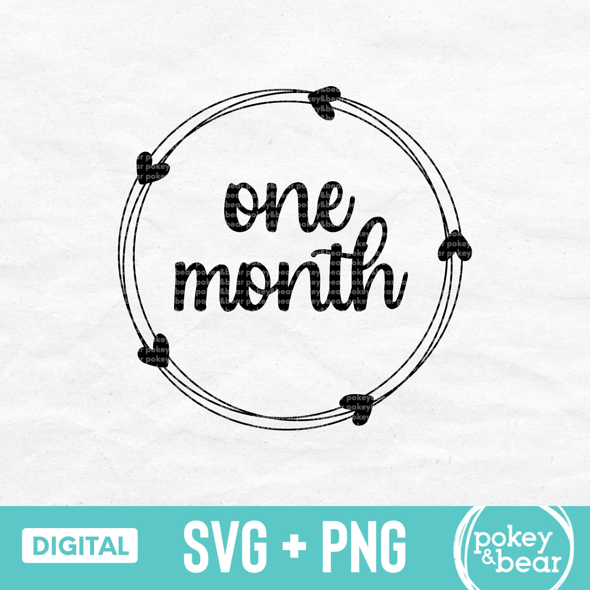 One Month Svg One Month Old Svg Baby Milestone Svg Baby | Etsy