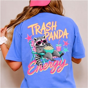 Trash Panda Energy Png, Raccoon Png, Funny Animal Png, Retro Sublimation Design (Digital Download)