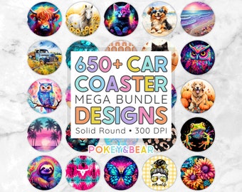 650+ Mega Auto Untersetzer Sublimations-Bundle Coaster Png Designs Untersetzer Sublimations Designs Solide Runde Untersetzer Vorlage Coaster Design Bundle