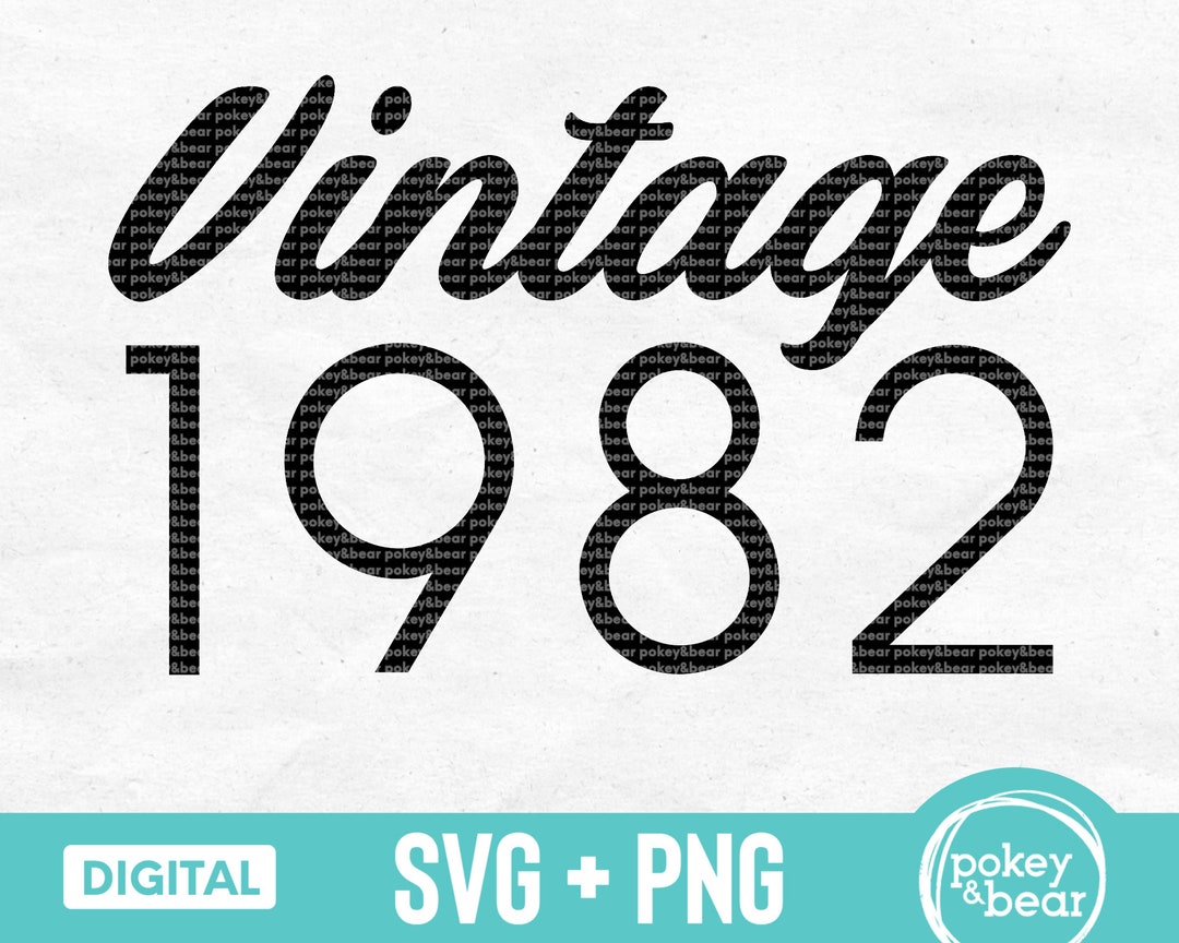 Vintage 1982 svg Vintage cumpleaños svg nacido en 1982 svg - Etsy España