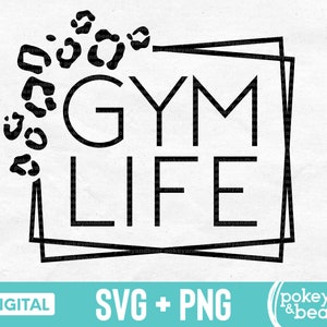 Leopard Gym Life Svg Cheetah Gym Svg Workout Shirt Svg Fitness Png Sublimation Design Cut File Digital Download