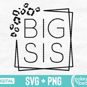 Léopard grande soeur Svg guépard soeur Svg grande soeur chemise Svg léopard soeur Png sublimation Design fichier coupe téléchargement numérique