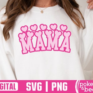 Mama Heart Svg Valentine's Day Svg Mama Shirt Svg Mama Png Sublimation ...