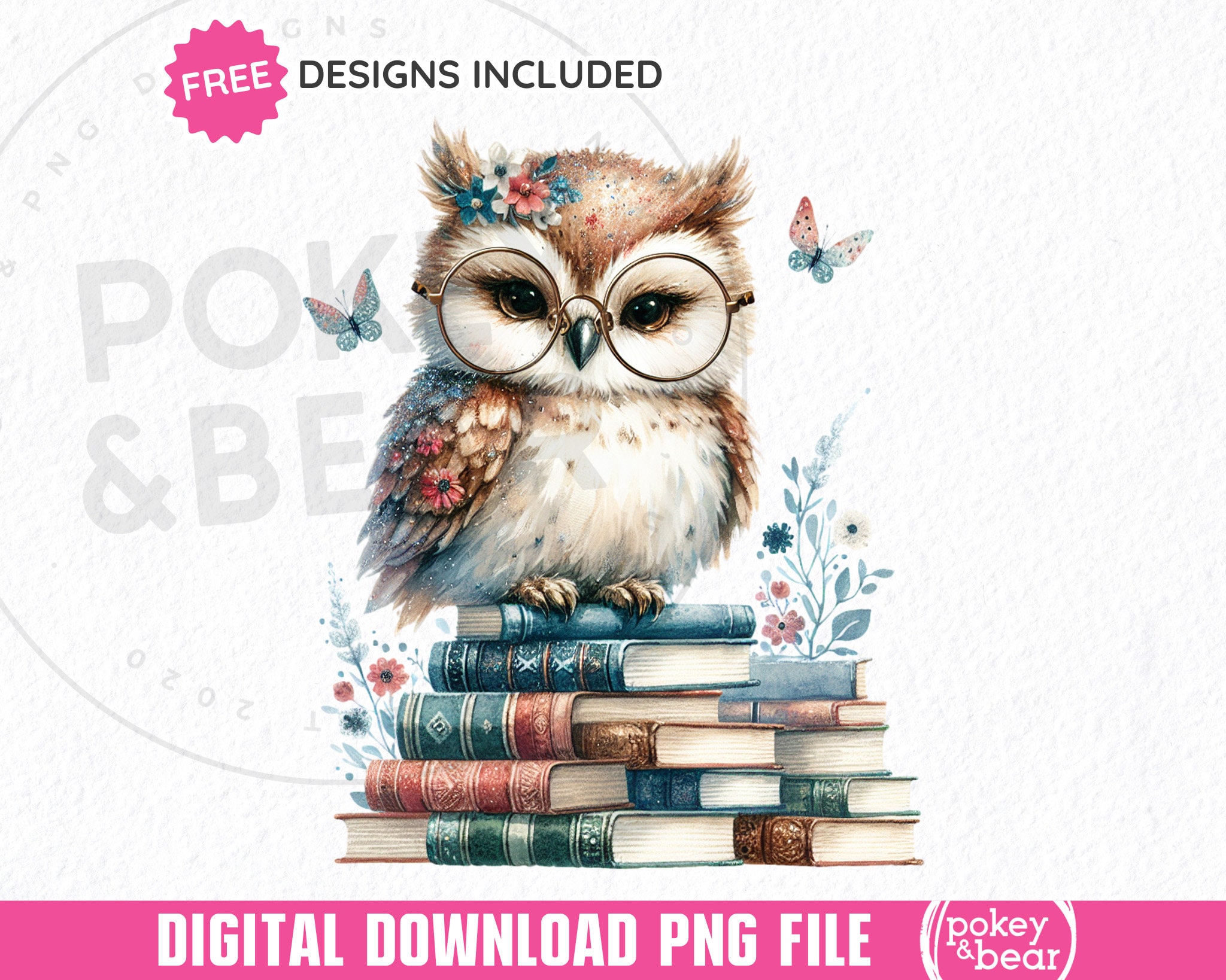 Cute Owl Png Sublimation Design Teacher Shirt Design Owl Clipart Book Tshirt Design Cottagecore Png 