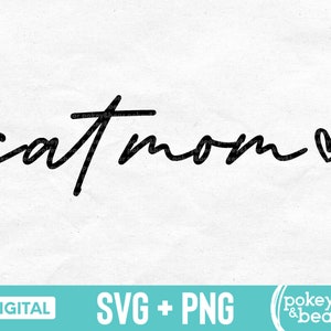 Chat maman Svg chat maman Svg amoureux des chats Svg fourrure maman Svg animal de compagnie maman Svg chat Svg pour chemises coupe fichier chat Png sublimation téléchargement numérique